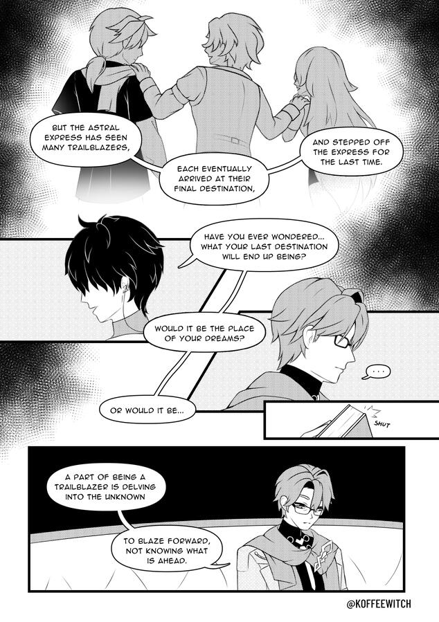Page 2. Done for the Honkai Star Rail RNG Zine